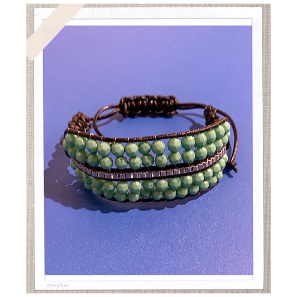 Flash Sale Bracelet Handmade turquoise colored beads cuff boho bracelet